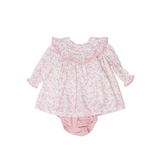 Layla Light Pink Floral Kid's Bloomer Set