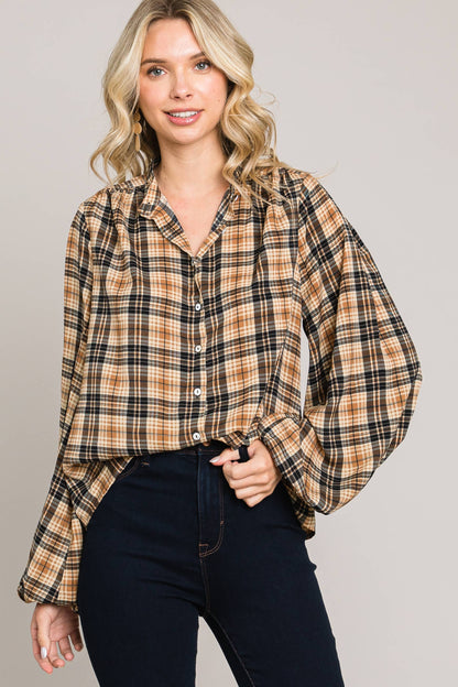 Pretty in Plaid Breathable Collar Shirt