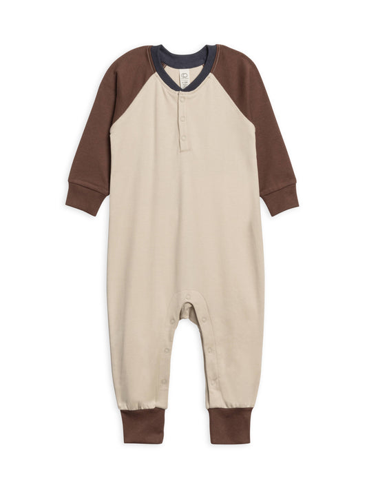 Organic Baby Brix Henley Romper