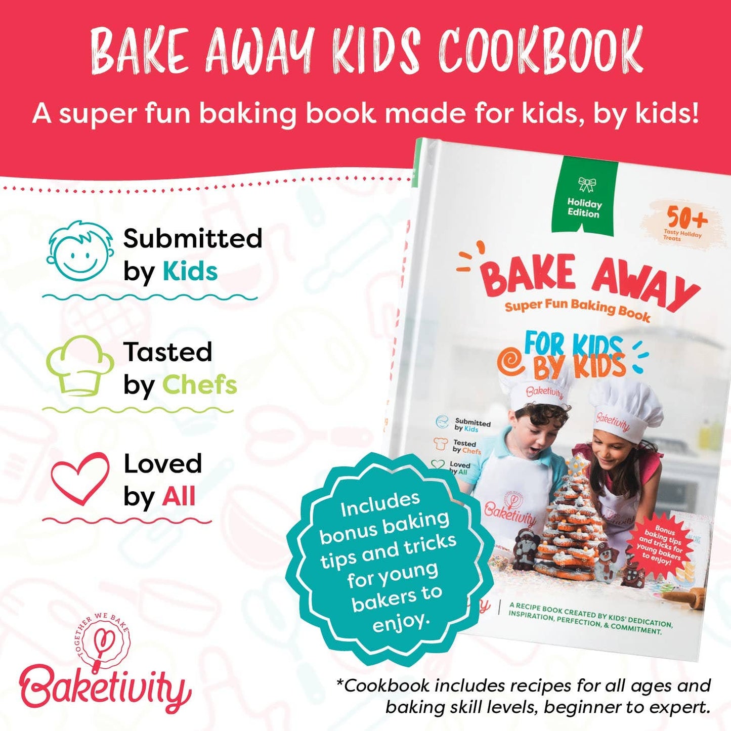 Bake Away Kids Baking Cookbook with Pictures