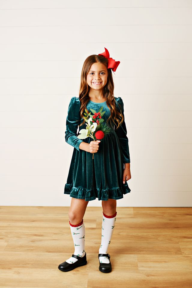 Green Velvet Dress
