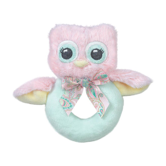 Hoots Pink Owl Ring Rattle