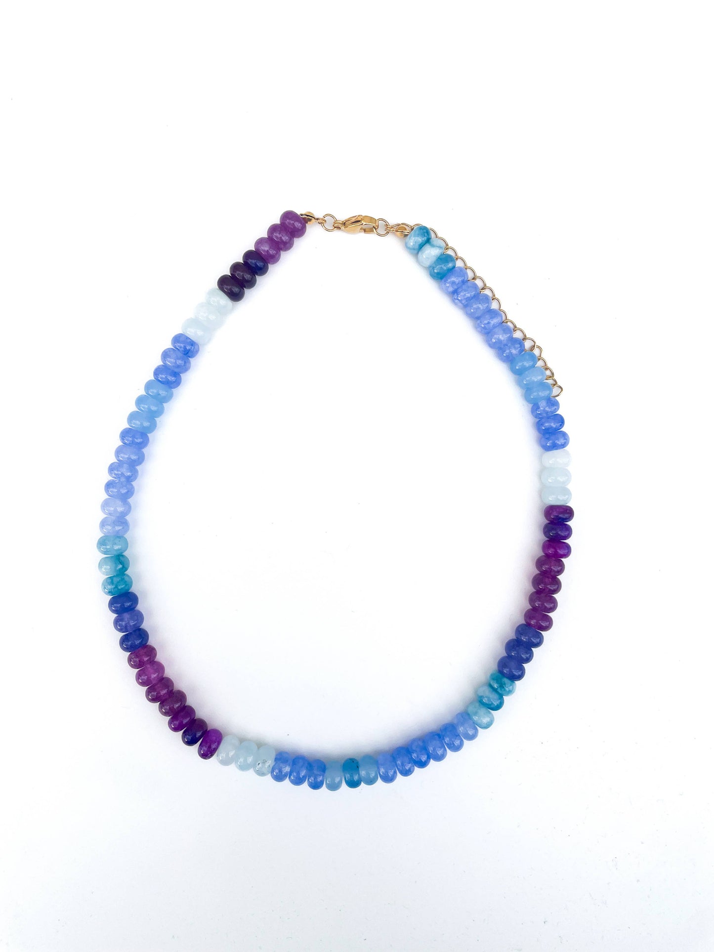 Heather Rainbow Gemstone Bead Necklace