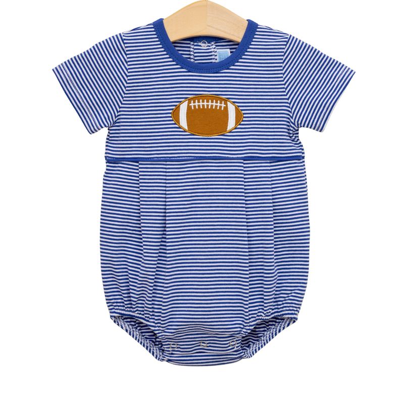 Football Applique Bubble - Blue