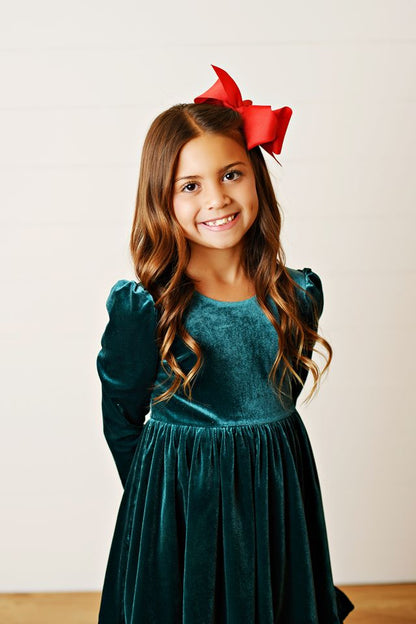 Green Velvet Dress