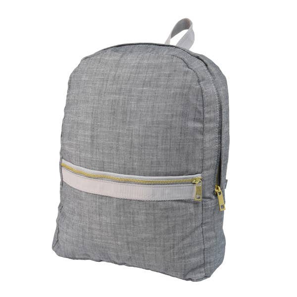 Grey Chambray Medium Backpack