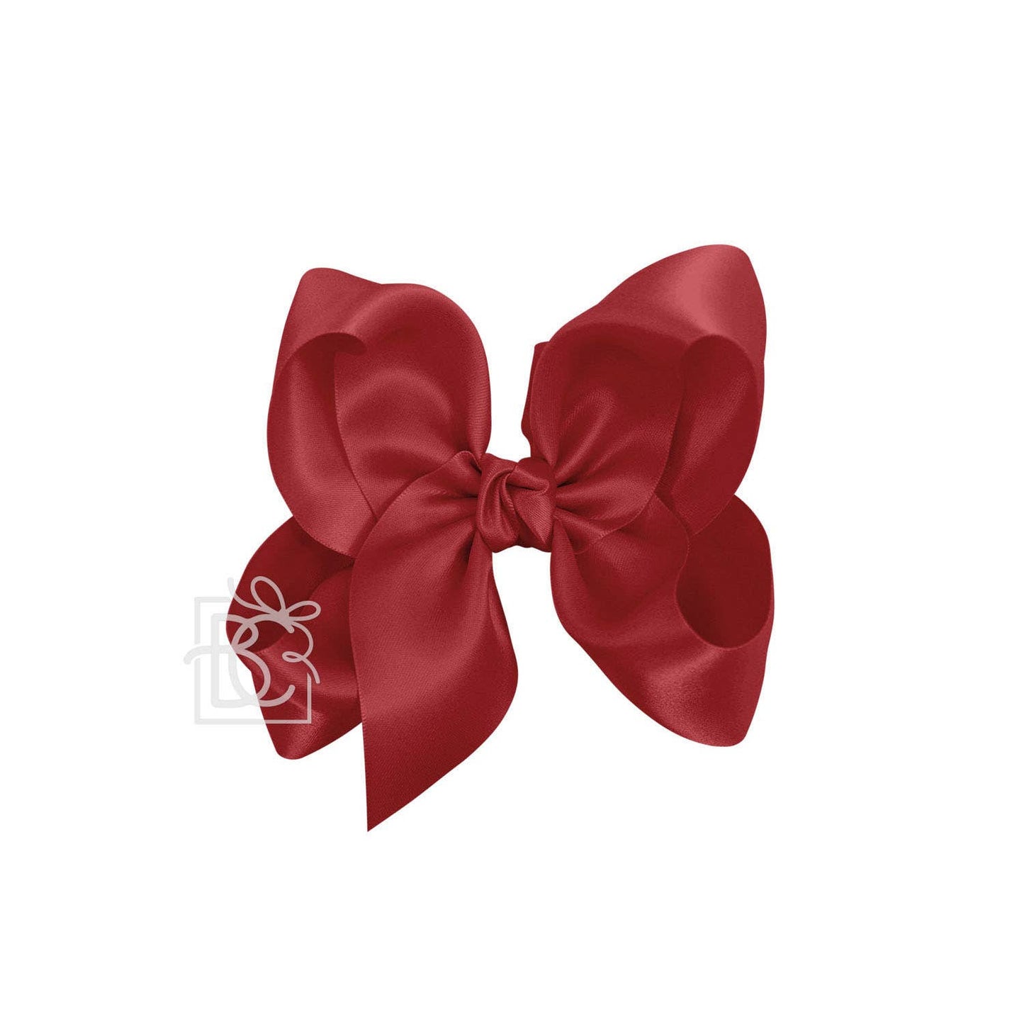 SATIN BOW ON CLIP: POWDER PINK / 5.5" Huge - 2.25" Ribbon on Alligator Clip