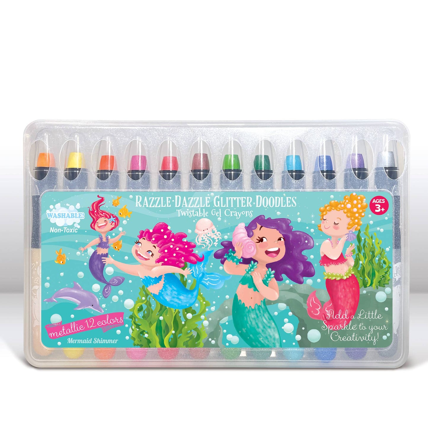 Mermaid Shimmer Glitter Doodle Gel Crayons