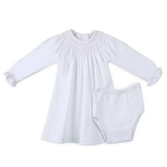 Lizzie's Classics Bishop Long Sleeve Dress - Pink