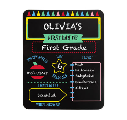 First and Last Day of School Reversible Chalkboard