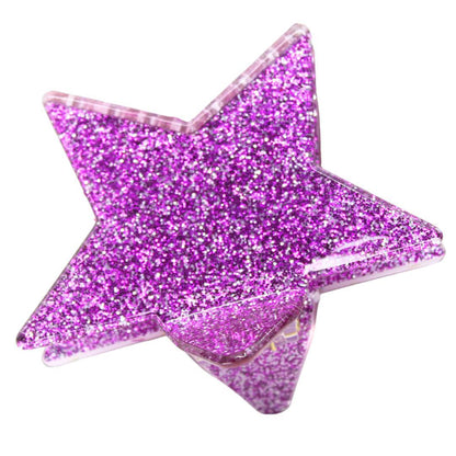 Glitter Star Hair Clips