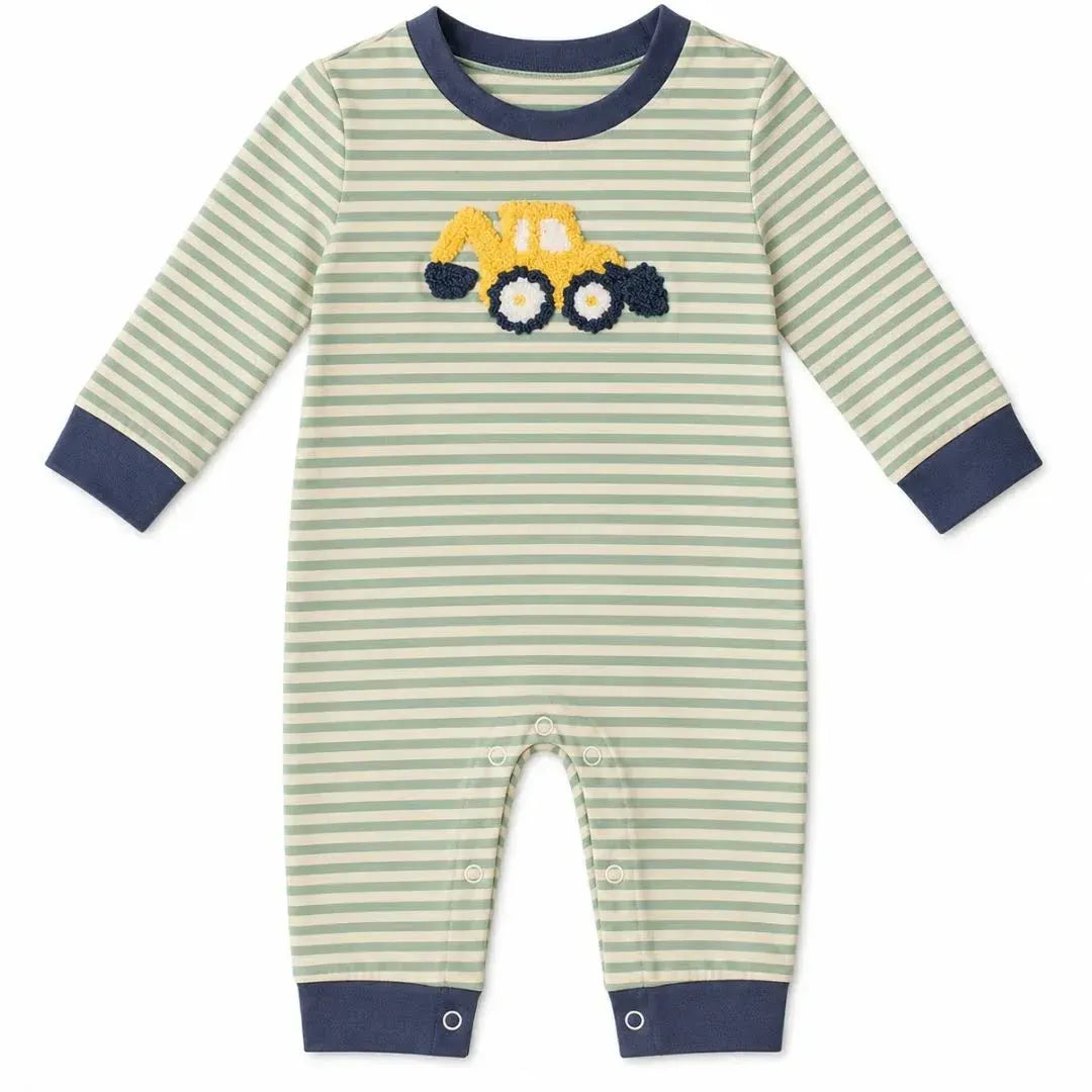 Backhoe Applique Romper