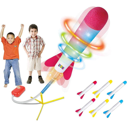 Toy Jump Rocket Launcher Set with LED Lights