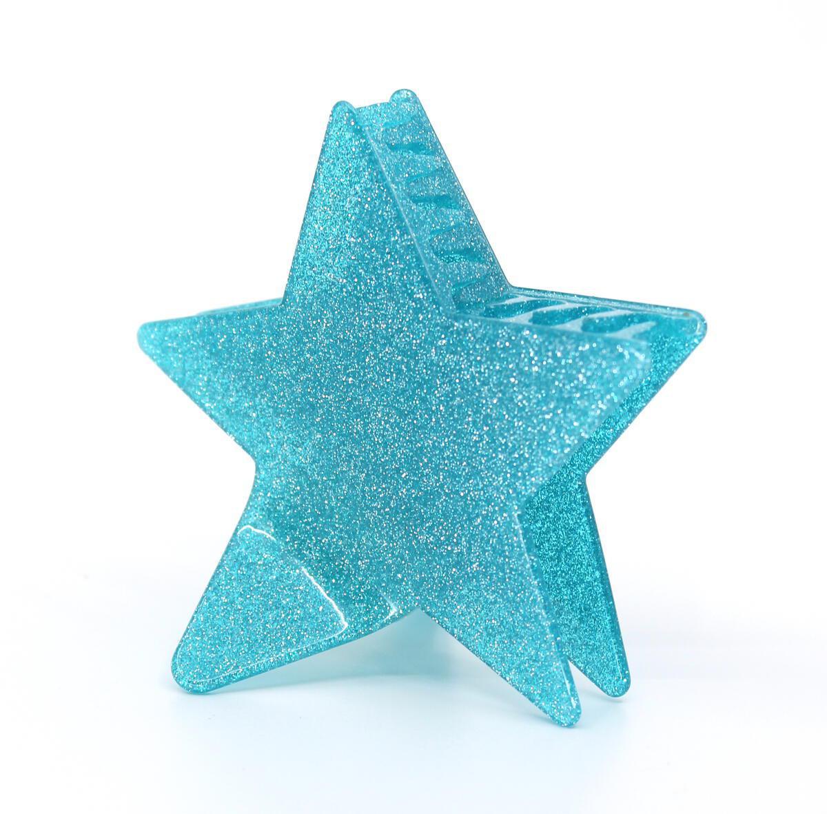 Glitter Star Hair Clips