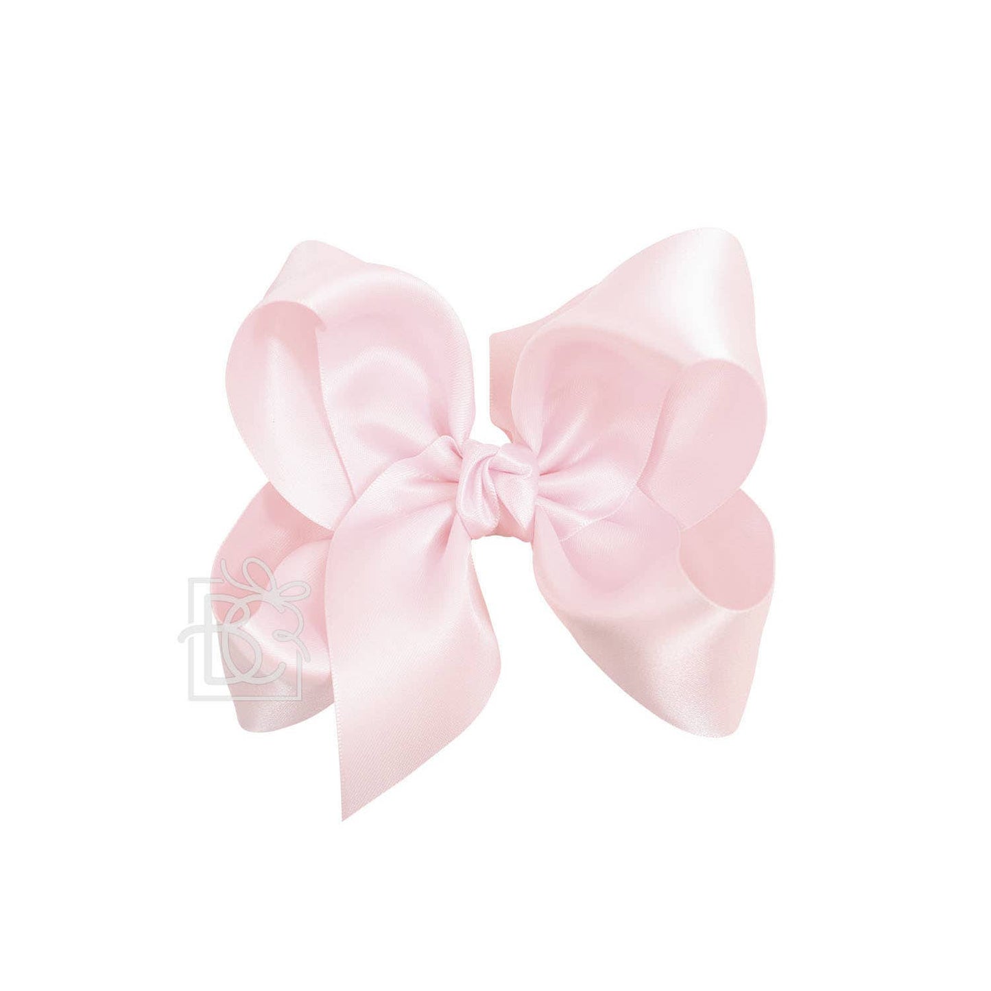 SATIN BOW ON CLIP: POWDER BLUE / 5.5" Huge - 2.25" Ribbon on Alligator Clip