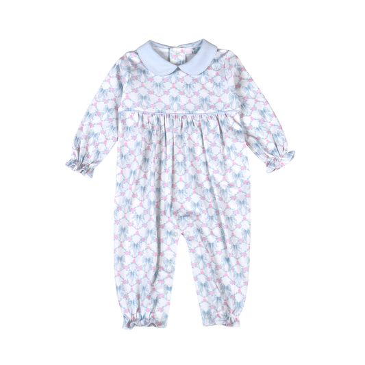 Blue Bow Romper