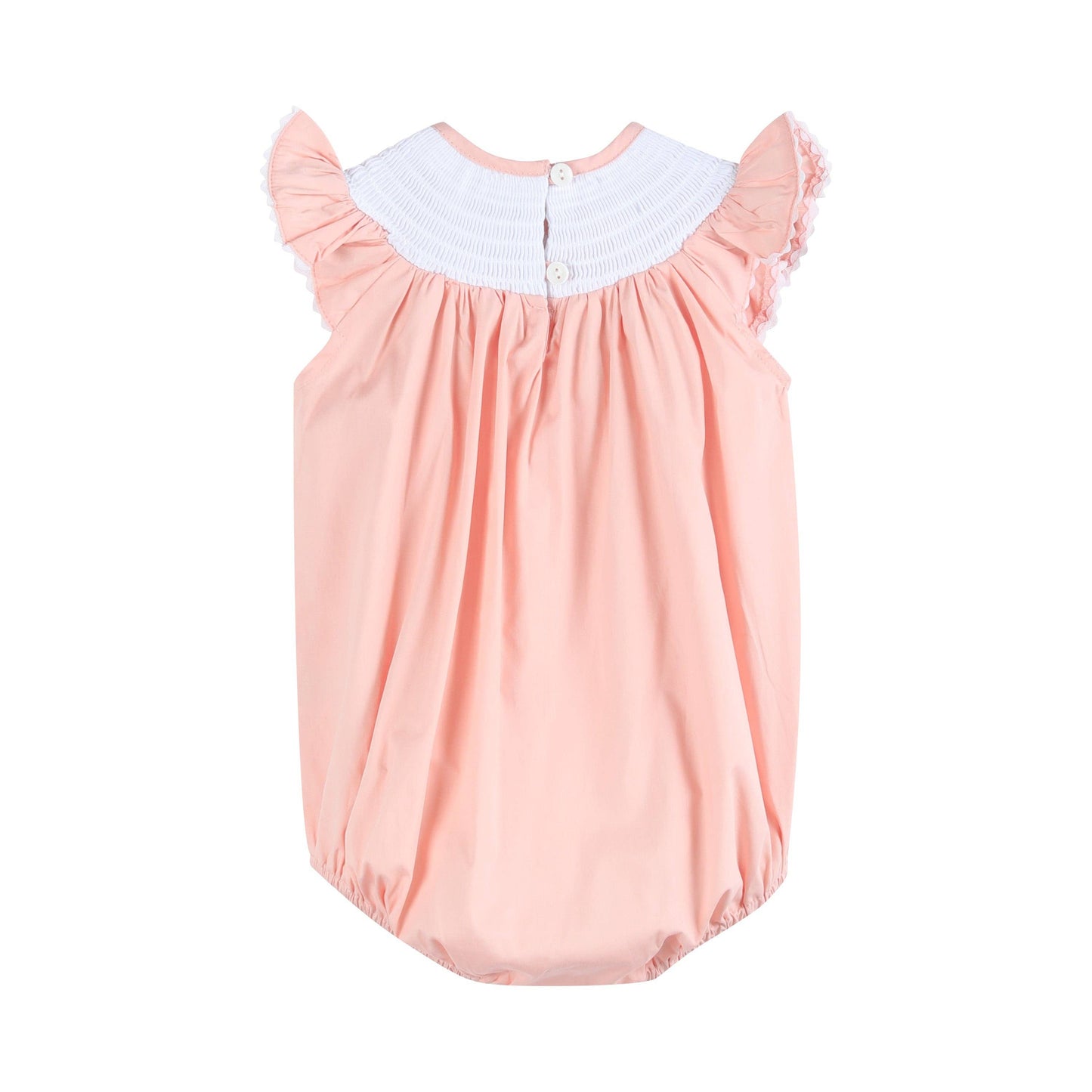 Light Pink Easter Smocked Flutter Romper