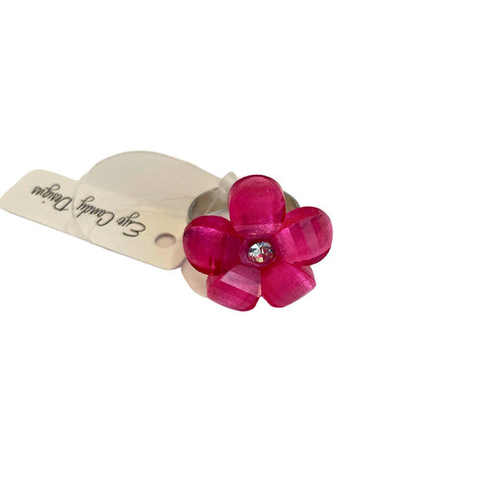 Dark Pink Flower Ring