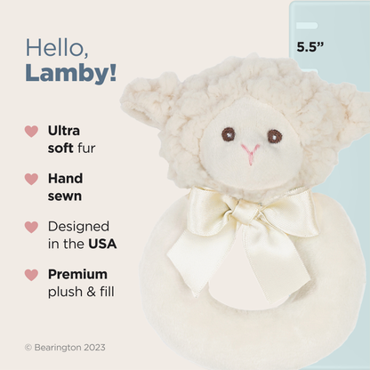 Lil' Lamby Lamb Ring Rattle