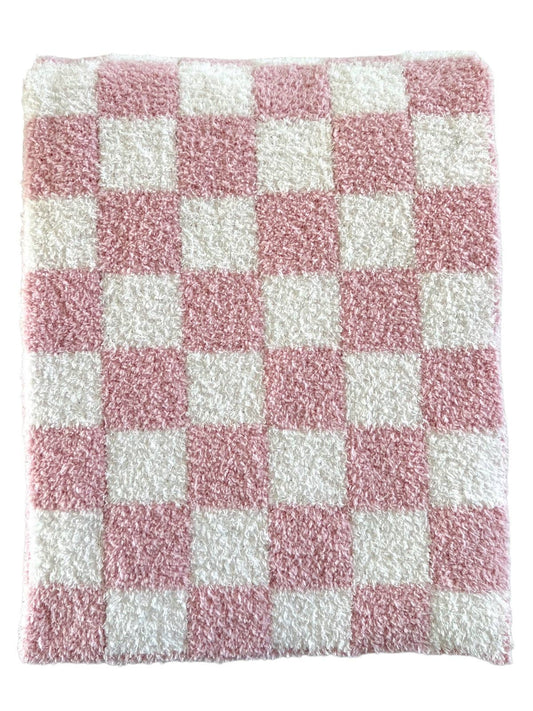 Phufy® Bliss Checkerboard Blanket, Strawberry