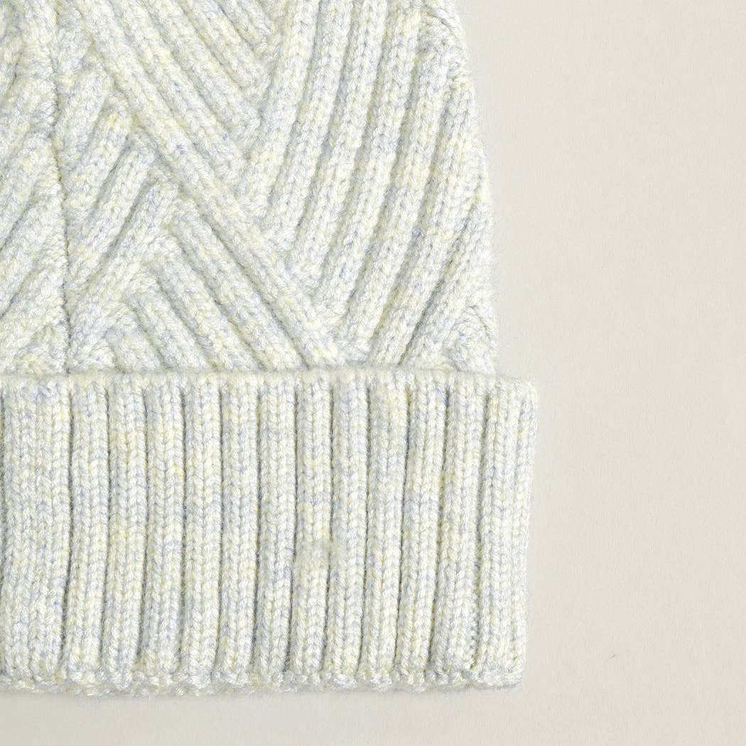 Kids Criss-Cross Pattern Beanie Hat