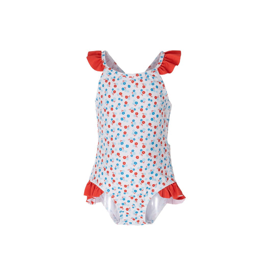 RWB Floral One-Piece Kid's Swimsuit