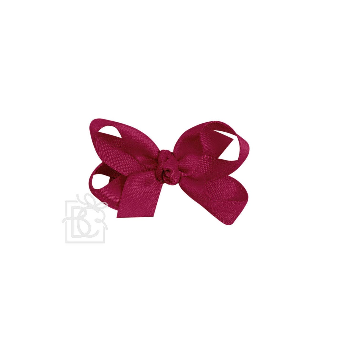 SATIN BOW ON CLIP: POWDER PINK / 5.5" Huge - 2.25" Ribbon on Alligator Clip