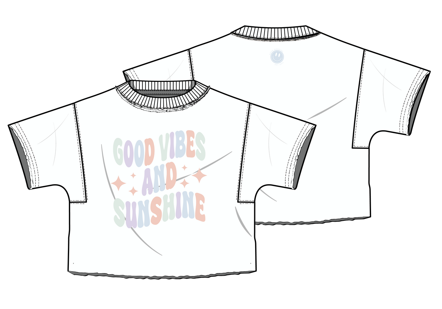 Good Vibes & Sunshine Boxy T, Kids