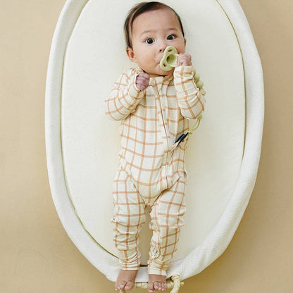 Burnt Orange Plaid Zippy Romper