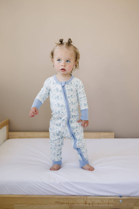 Pedal Around Bamboo Zippy Romper Pajamas