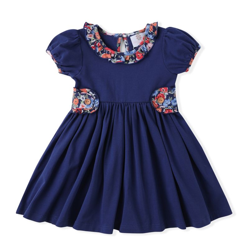 Navy Floral Dress
