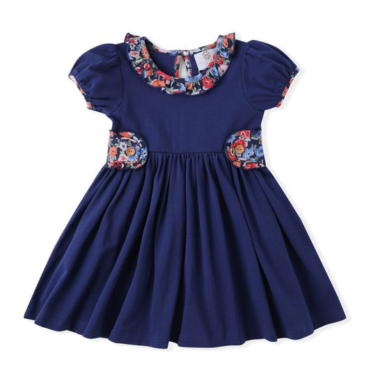 Navy Floral Dress