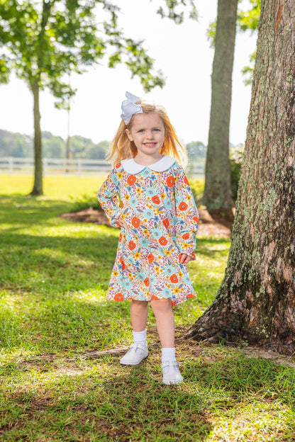 Presley Kait Fall Floral Kid's Dress