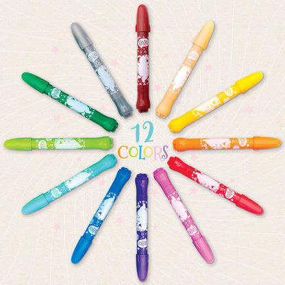 Dry Erase Twistable Gel Crayons- Dinosaur World