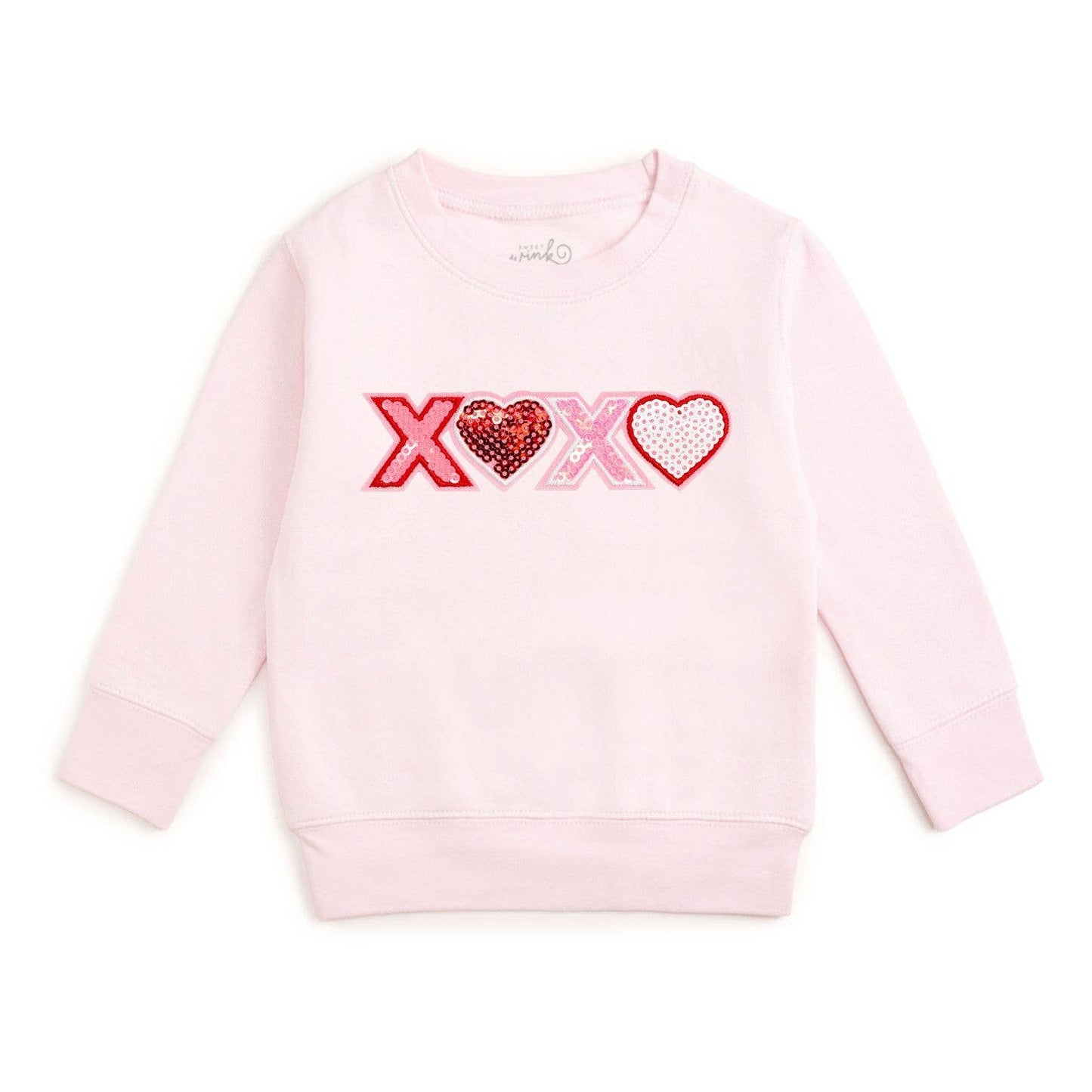 XOXO Kids Sequin Patch Valentine's Day Sweatshirt