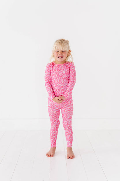 Pink Leopard Long Sleeve Jammies Set