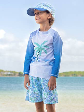 Painted Palms Swim Trunks