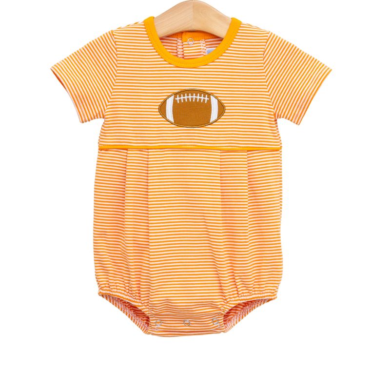 Football Applique Bubble - Orange