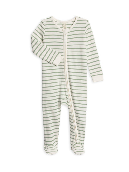 Organic Vitto Stripe Footed Sleeper