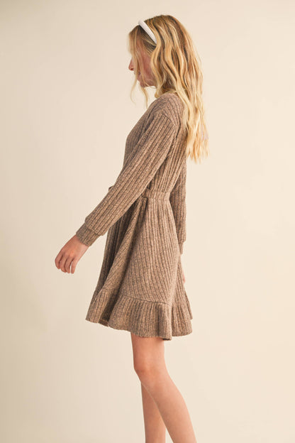 Tween Girl Hacci Long Sleeve Dress