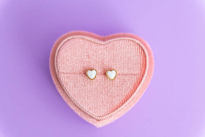 Opalite Heart Stud Earrings