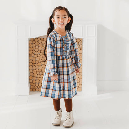 Blue Mix Plaid Dress