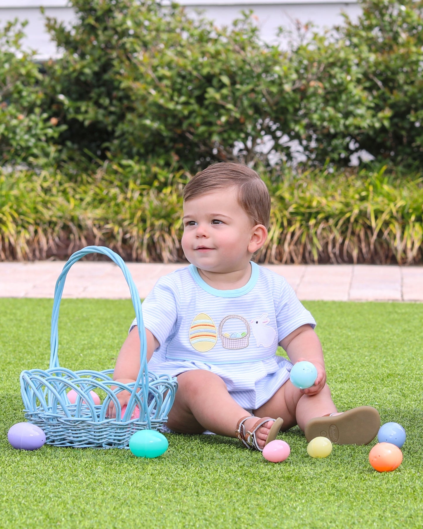 Bunnies & Baskets Bubble- Blue