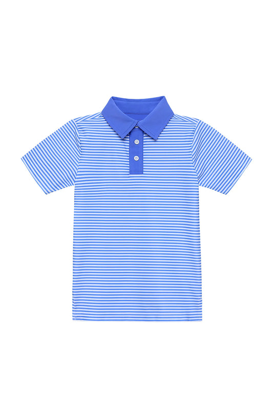 Sky Blue Thin Stripe Polo
