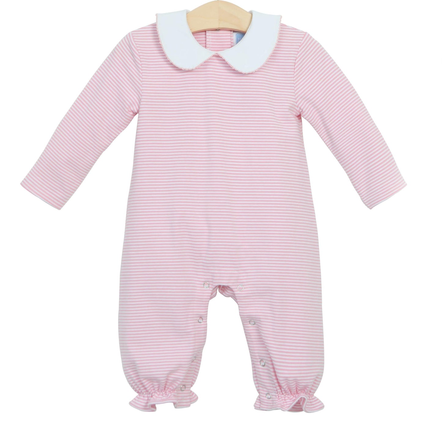 Claire Romper - Light Pink Stripe