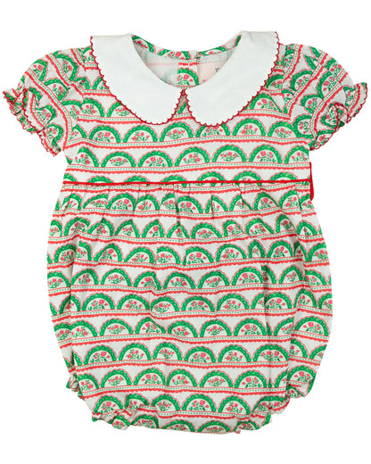 Scalloped Holiday Floral Bubble