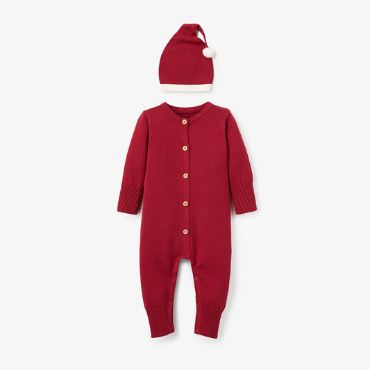 Santa Baby Dropback Jumpsuit with Hat