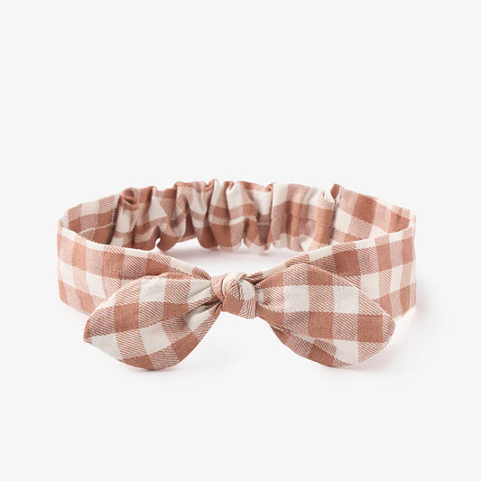 Rust Gingham Headband