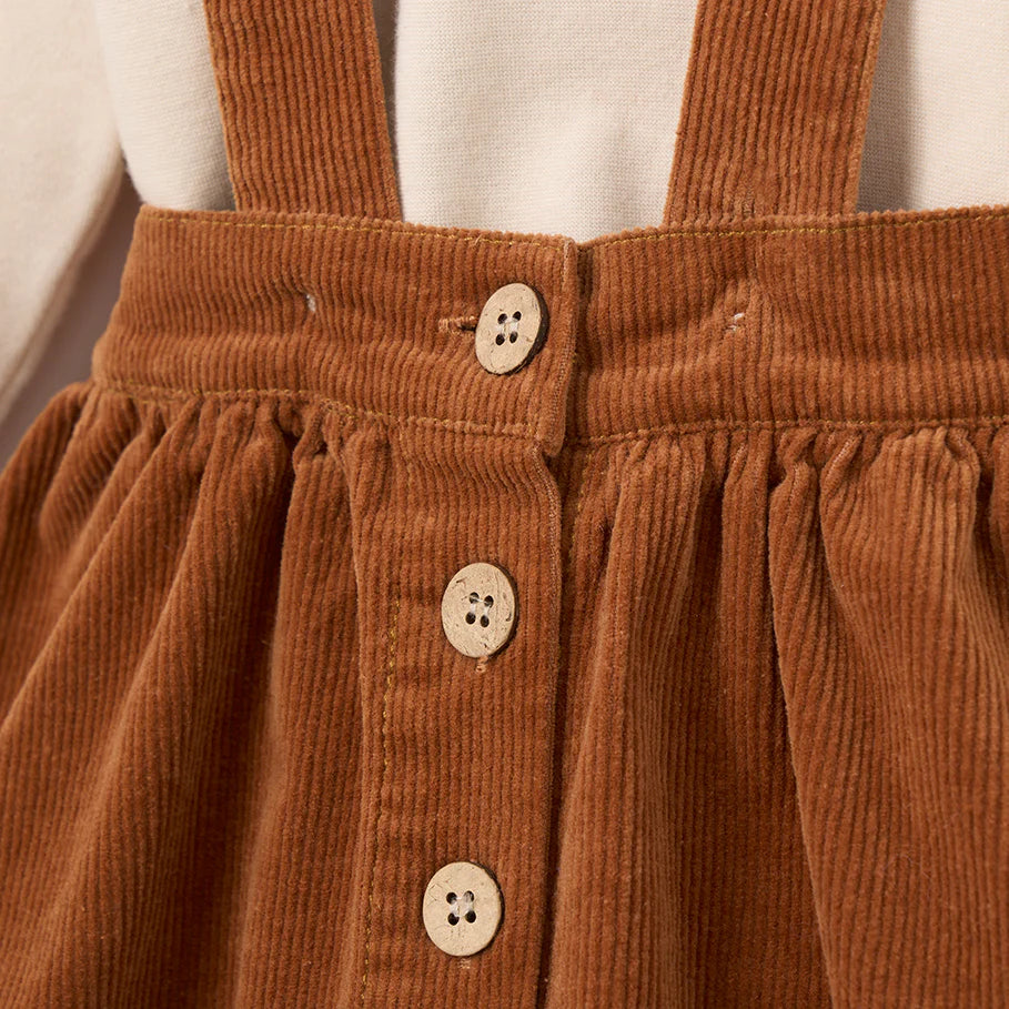 Rust Corduroy Skirt with Bodysuit