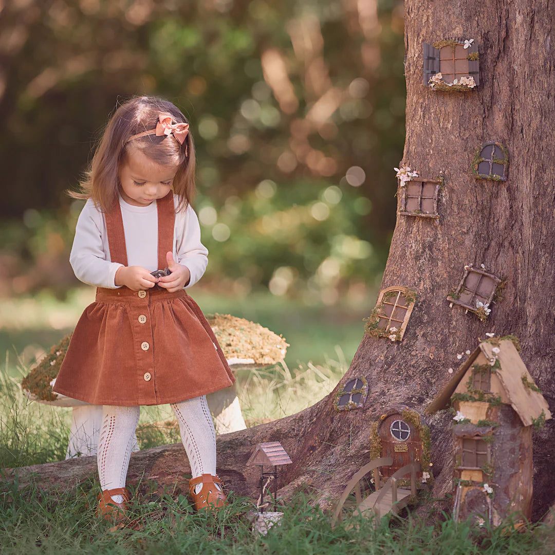 Rust Corduroy Skirt with Bodysuit